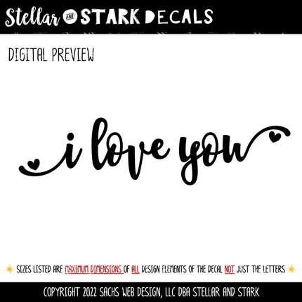 Chunky I Love You Vinyl Decal/Sticker