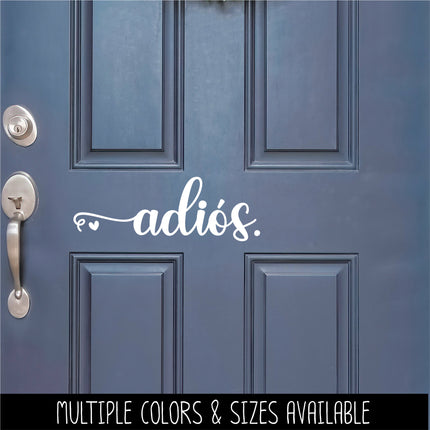 Cursive Adios Heart Vinyl Decal/Sticker