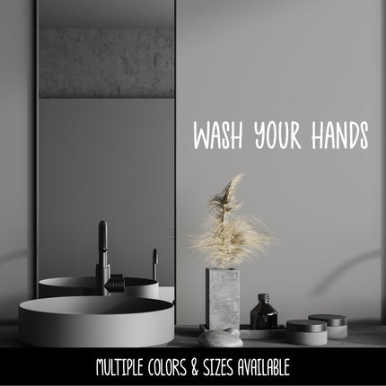 Cute Wash Your Hands Vinyl Decal/Sticker