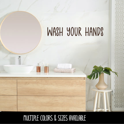 Cute Wash Your Hands Vinyl Decal/Sticker