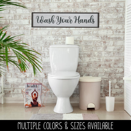 Cursive Wash Your Hands Vinyl Decal/Sticker