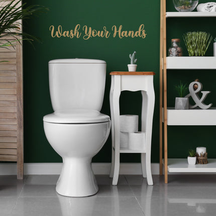Cursive Wash Your Hands Vinyl Decal/Sticker