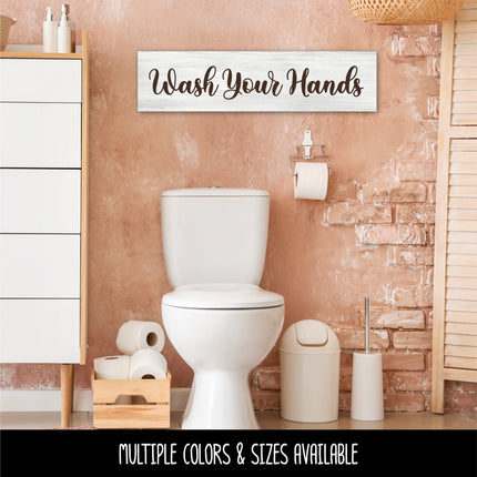 Cursive Wash Your Hands Vinyl Decal/Sticker