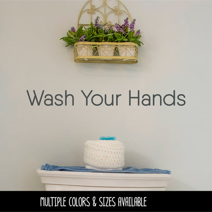 Playful Wash Your Hands Vinyl Decal/Sticker
