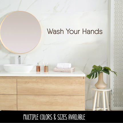 Playful Wash Your Hands Vinyl Decal/Sticker