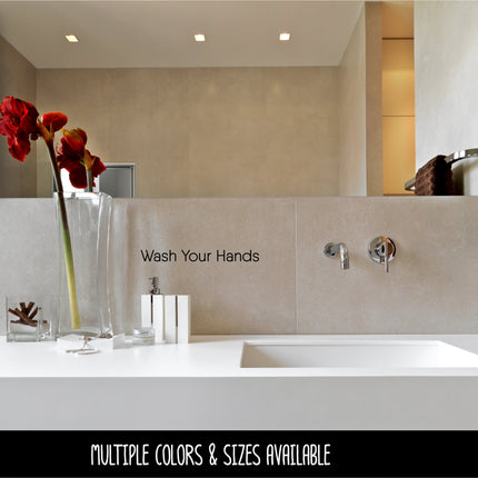 Playful Wash Your Hands Vinyl Decal/Sticker