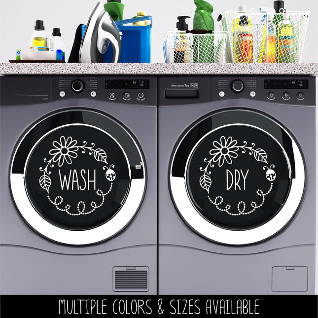 Daisy and Lady Bug Wash Dry Vinyl Decal/Sticker Set