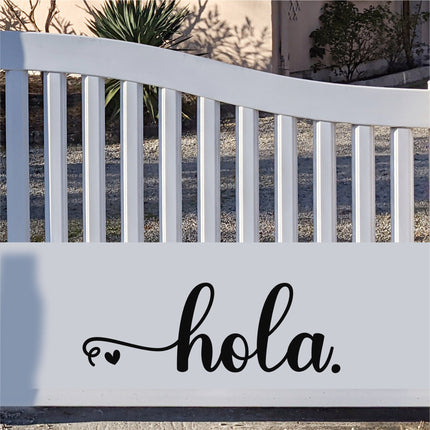 Cursive Hola Heart Vinyl Decal/Sticker