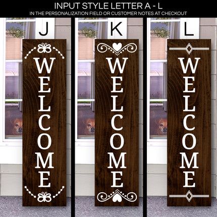 Custom Decoration Vertical Welcome Vinyl Decal/Sticker