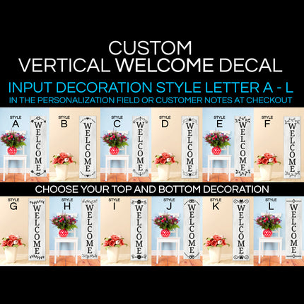 Custom Decoration Vertical Welcome Vinyl Decal/Sticker