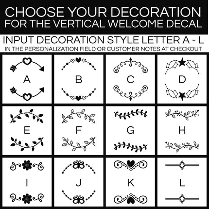 Custom Decoration Vertical Welcome Vinyl Decal/Sticker