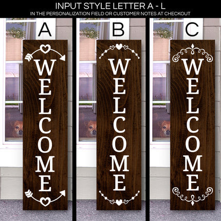 Custom Decoration Vertical Welcome Vinyl Decal/Sticker