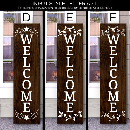 Custom Decoration Vertical Welcome Vinyl Decal/Sticker