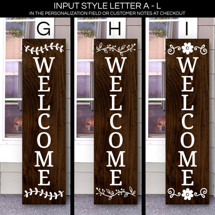 Custom Decoration Vertical Welcome Vinyl Decal/Sticker