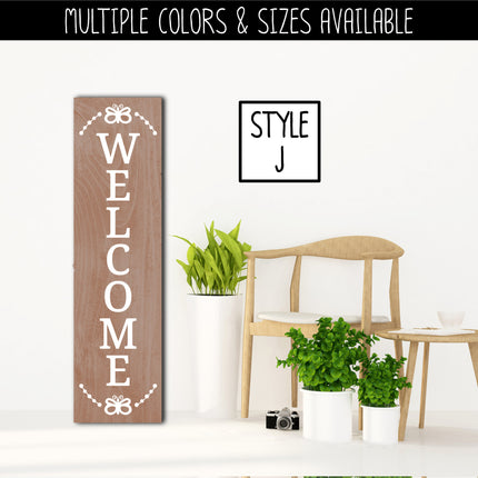 Custom Decoration Vertical Welcome Vinyl Decal/Sticker