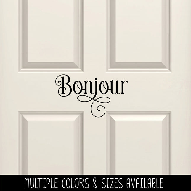 Ornamental Bonjour Vinyl Decal/Sticker