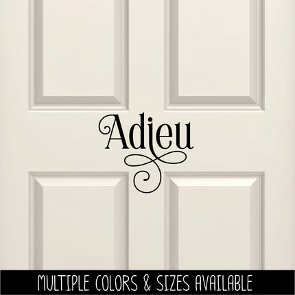 Ornamental Adieu Vinyl Decal/Sticker