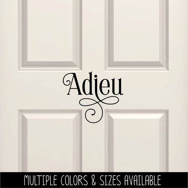 Ornamental Adieu Vinyl Decal/Sticker