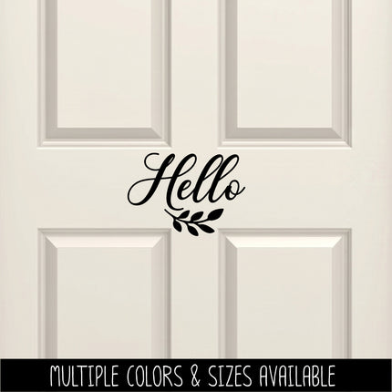 Hello with Leaves Vinyl Decal/Sticker