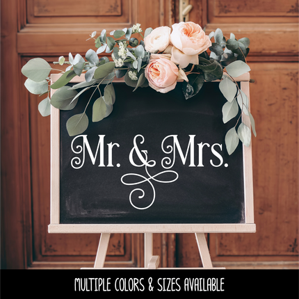 Ornamental Mr. & Mrs. Vinyl Decal/Sticker