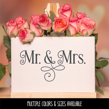 Ornamental Mr. & Mrs. Vinyl Decal/Sticker