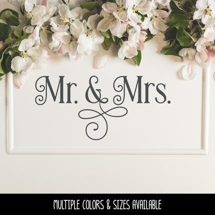 Ornamental Mr. & Mrs. Vinyl Decal/Sticker