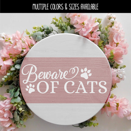 Beware of Cats Front Door Vinyl Decal/Sticker