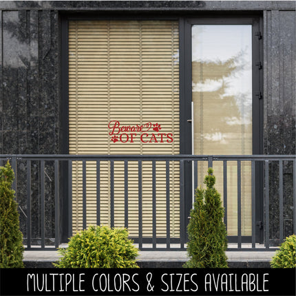 Beware of Cats Front Door Vinyl Decal/Sticker