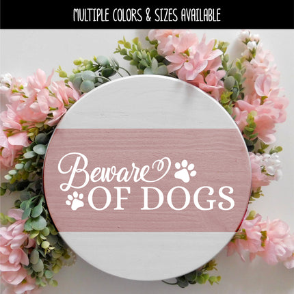 Beware of Dogs Front Door Vinyl Decal/Sticker