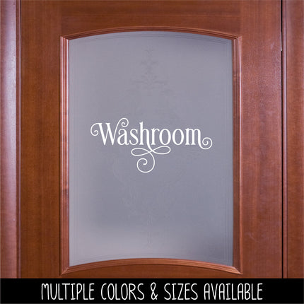Ornamental Washroom Vinyl Decal/Sticker