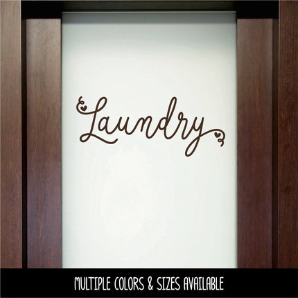 Cursive Laundry Heart Vinyl Decal/Sticker