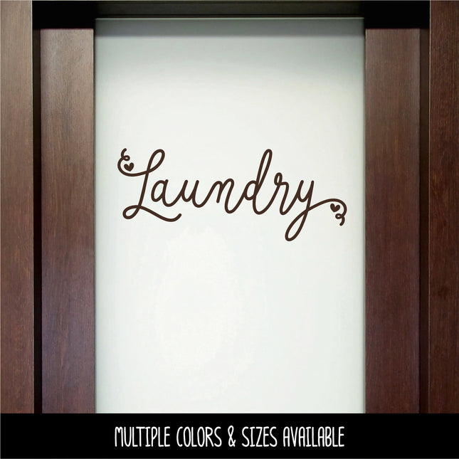 Cursive Laundry Heart Vinyl Decal/Sticker