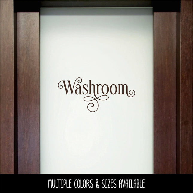 Ornamental Washroom Vinyl Decal/Sticker