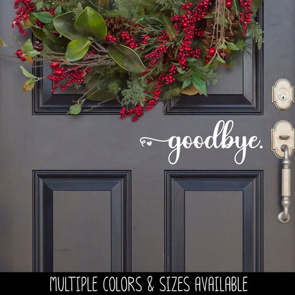 Cursive Goodbye Heart Vinyl Decal/Sticker