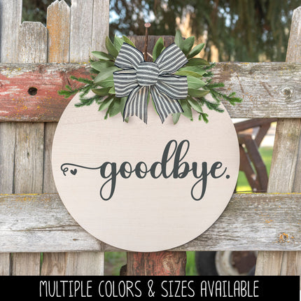 Cursive Goodbye Heart Vinyl Decal/Sticker