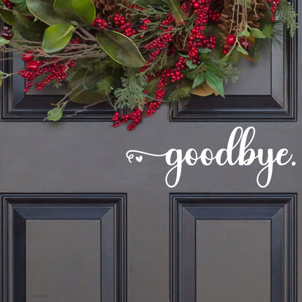 Cursive Goodbye Heart Vinyl Decal/Sticker