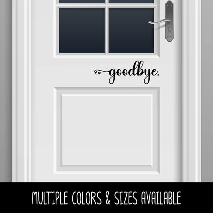 Cursive Goodbye Heart Vinyl Decal/Sticker