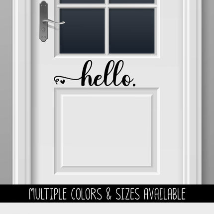 Cursive Hello Heart Vinyl Decal/Sticker