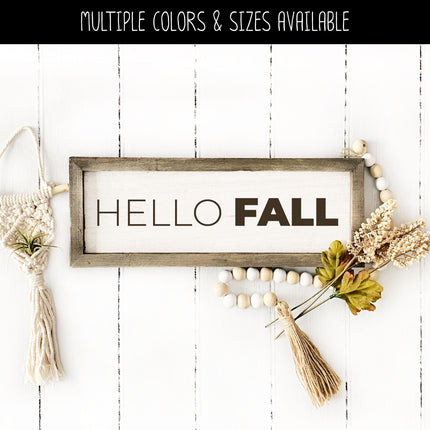 Thin Hello Bold Fall Vinyl Decal - Hello Fall Vinyl Sticker - Hello Fall Sticker - Hello Fall Decal - Hello Autumn Decal - Autumn Sticker
