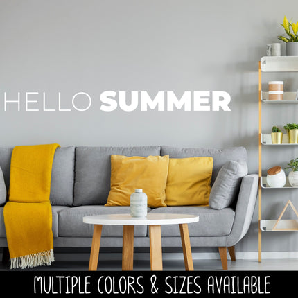 Thin Hello Bold Summer Vinyl Decal - Hello Summer Vinyl Sticker - Hello Summer Sticker - Hello Summer Decal - Hello Summer Sticker - Summer