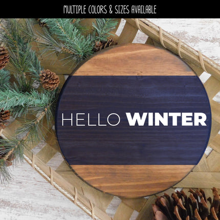 Thin Hello Bold Winter Vinyl Decal - Hello Winter Vinyl Sticker - Hello Winter Sticker - Hello Winter Decal - Christmas Decal - Winter Decal