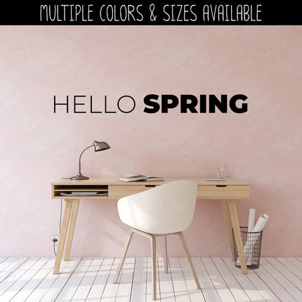 Thin Hello Bold Spring Vinyl Decal - Hello Spring Vinyl Sticker - Hello Spring Sticker - Hello Spring Decal - Hello Spring Sticker - Spring