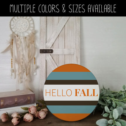 Thin Hello Serif Fall Vinyl Decal - Hello Fall Vinyl Sticker - Hello Fall Sticker - Hello Fall Decal - Hello Autumn Decal - Autumn Sticker