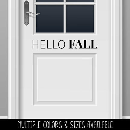 Thin Hello Serif Fall Vinyl Decal - Hello Fall Vinyl Sticker - Hello Fall Sticker - Hello Fall Decal - Hello Autumn Decal - Autumn Sticker