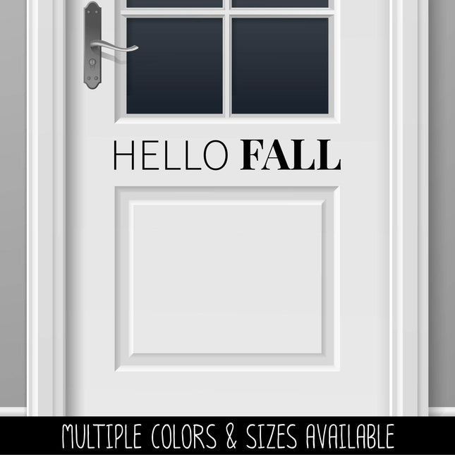 Thin Hello Serif Fall Vinyl Decal - Hello Fall Vinyl Sticker - Hello Fall Sticker - Hello Fall Decal - Hello Autumn Decal - Autumn Sticker