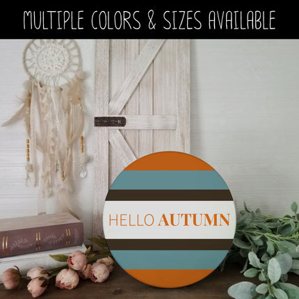 Thin Hello Serif Autumn Vinyl Decal - Hello Autumn Vinyl Sticker - Hello Autumn Sticker - Hello Autumn Decal - Hello Fall Decal - Fall Decal