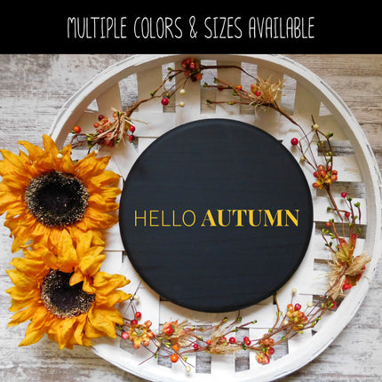 Thin Hello Serif Autumn Vinyl Decal - Hello Autumn Vinyl Sticker - Hello Autumn Sticker - Hello Autumn Decal - Hello Fall Decal - Fall Decal