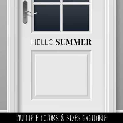 Thin Hello Serif Summer Vinyl Decal - Hello Summer Vinyl Sticker - Hello Summer Sticker - Hello Summer Decal - Hello Summer Sticker - Summer