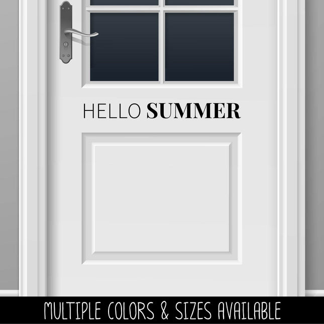 Thin Hello Serif Summer Vinyl Decal - Hello Summer Vinyl Sticker - Hello Summer Sticker - Hello Summer Decal - Hello Summer Sticker - Summer