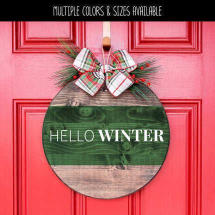 Thin Hello Serif Winter Vinyl Decal - Hello Winter Vinyl Sticker - Hello Winter Sticker - Hello Winter Decal - Christmas Decal -Winter Decal